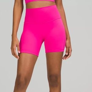 LULULEMON HIGH RISE ALIGN 6" SHORT SONIC PINK